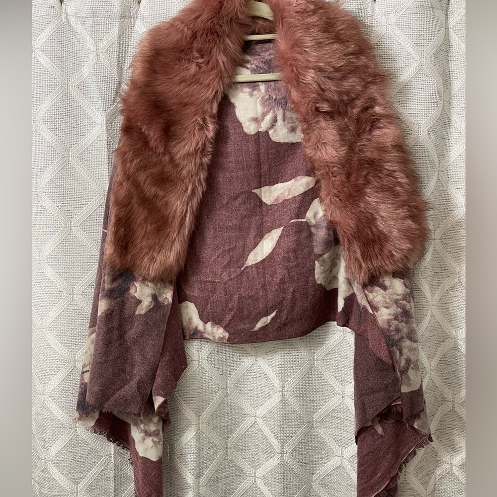 Faux fur fashion wrap
